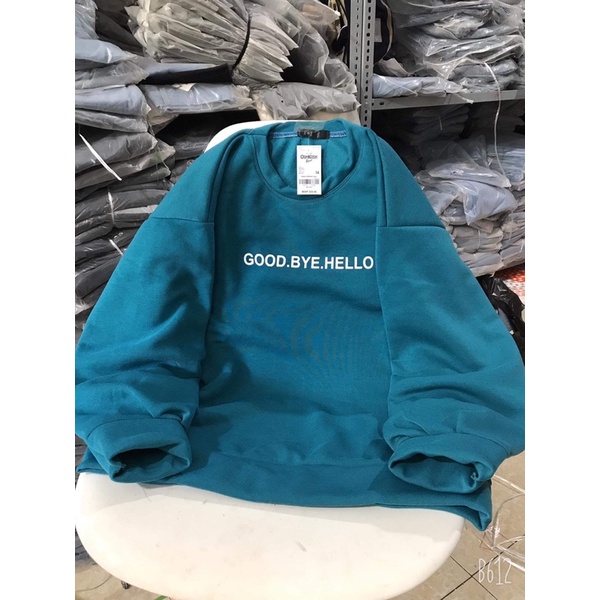 Áo nỉ xanh GOODBYE TC6