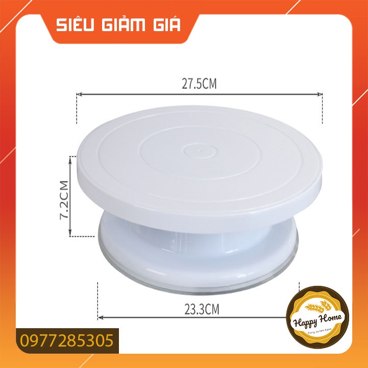 Bàn xoay trang trí bánh kem có tấm mút chống trượt SIÊU TIỆN LỢI