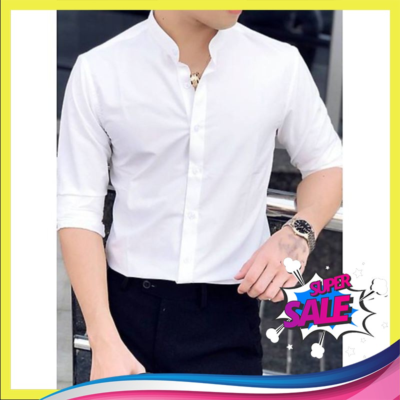 Áo sơ mi trắng nam, sơ mi xanh và đen chất lụa mịn, mềm | BigBuy360 - bigbuy360.vn