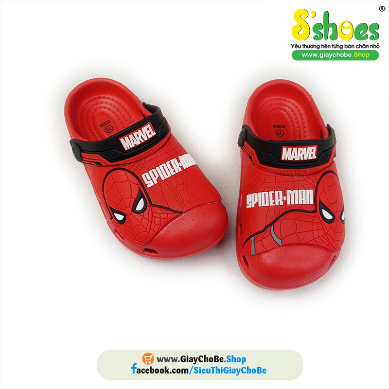 Dép sục nhựa spiderman thái 3286