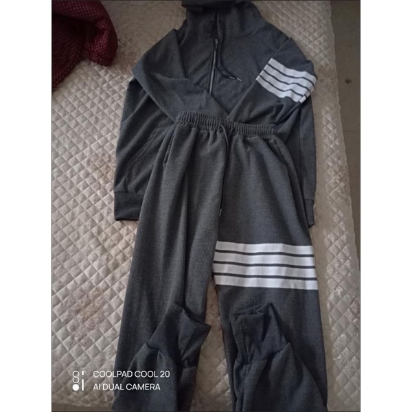 ẢNH THẬT Set Đồ Thể Thao Trơn Có Mũ