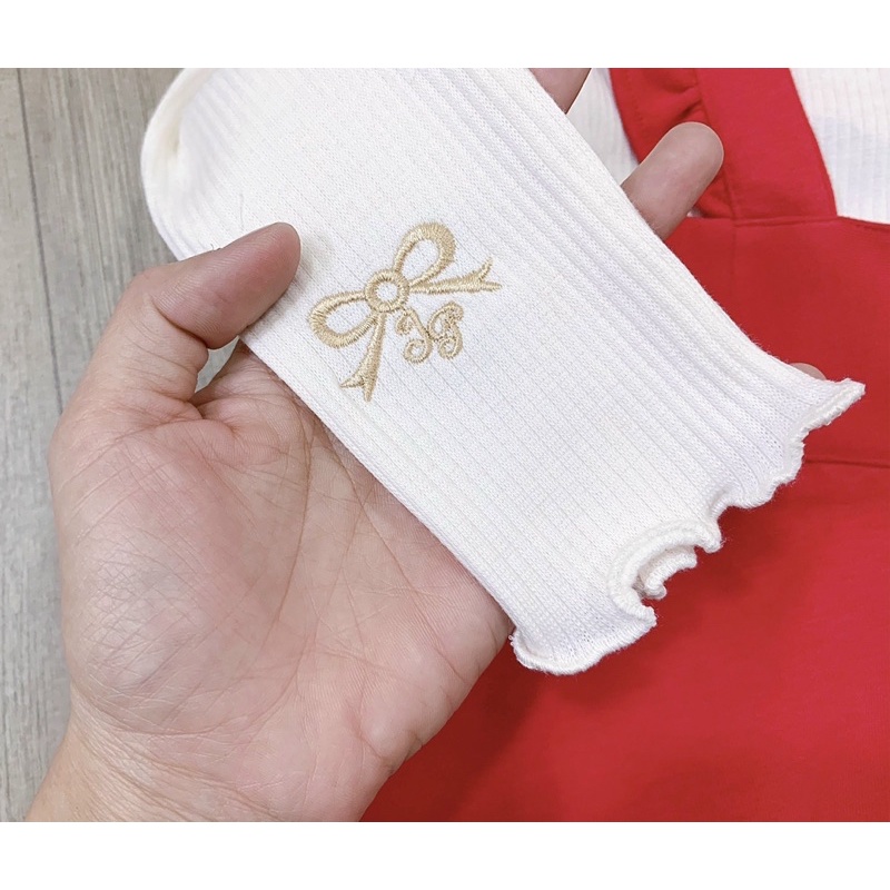 Set Váy Tiểu Thư Jelispoon Bé Gái Xuất Hàn Dư Xịn, Set Váy Thu Đông Bé Gái Xuất Hàn size 100-150