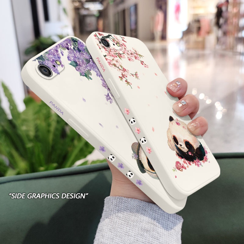 Ốp Điện Thoại Silicon Dẻo Họa Tiết Gấu Trúc Dễ Thương Cho IPhone 8 7 6 6S Plus SE 2020