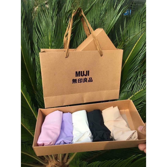 [⚡️CHỈ HÔM NAY] Hộp sét 5 quần chíp nữ muji không viền may kèm túi sách mặc siêu thích Hàng mới | BigBuy360 - bigbuy360.vn
