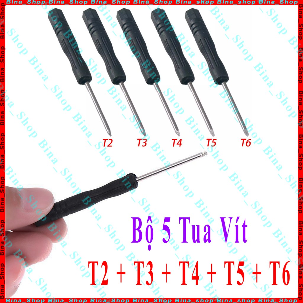 Bộ 5 tua vít T2 + T3 + T4 + T5 + T6