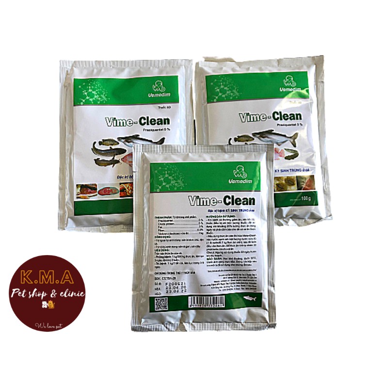 VIME - CLEAN PHÒNG KÝ SINH TRÙNG TRÊN CÁ GÓI 100G