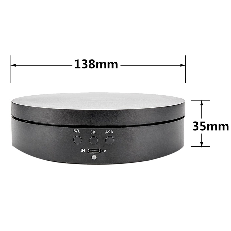 Giá Đỡ Trưng Bày Trang Sức Xoay 360 Độ Màu Đen Có Thể Sạc Lại