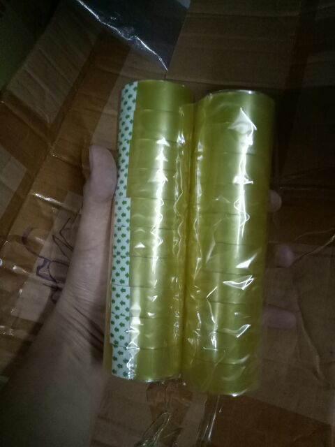 Băng dính nhỏ loại dày 12 cuộn, Băng dính nhỏ văn phòng 10 cuộn