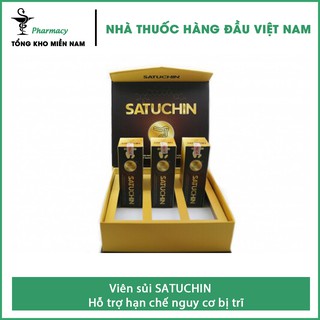 Viên sủi SATUCHIN - hỗ trợ hạn chế nguy cơ bị trĩ, tăng sức bền thành mạch – Hộp 3 tuýp – Tổng Kho MiềnNam