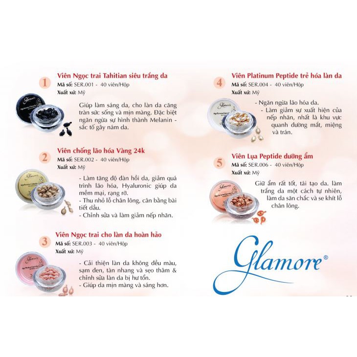 Viên nang tái tạo và dưỡng trắng da Glamore