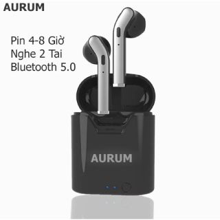 Tai nghe nhét tai bluetooth 5.0 TWS Aurum pin 18 - 22 giờ  hàng chính hãng
