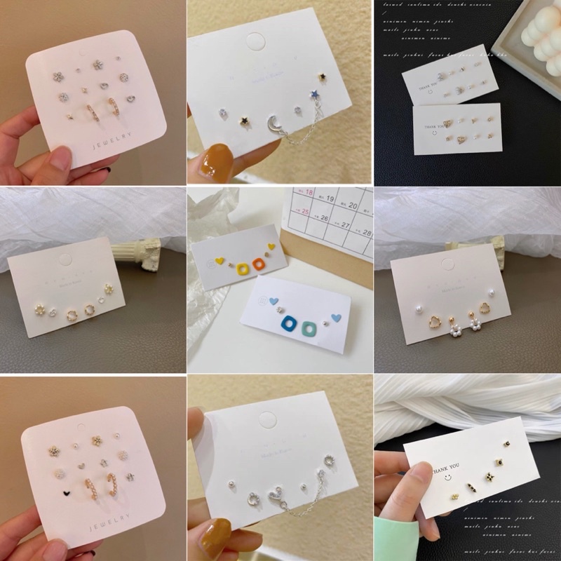 (NHIỀU MẪU) set bông tai nhiều đôi xinh xắn