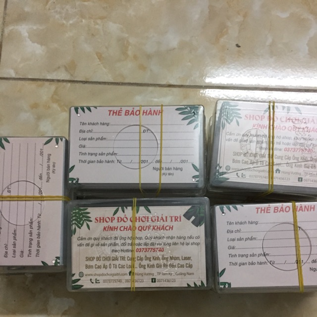 Combo 1000c card visit kiêm phiếu bảo hành shop đồ chơi công nghệ