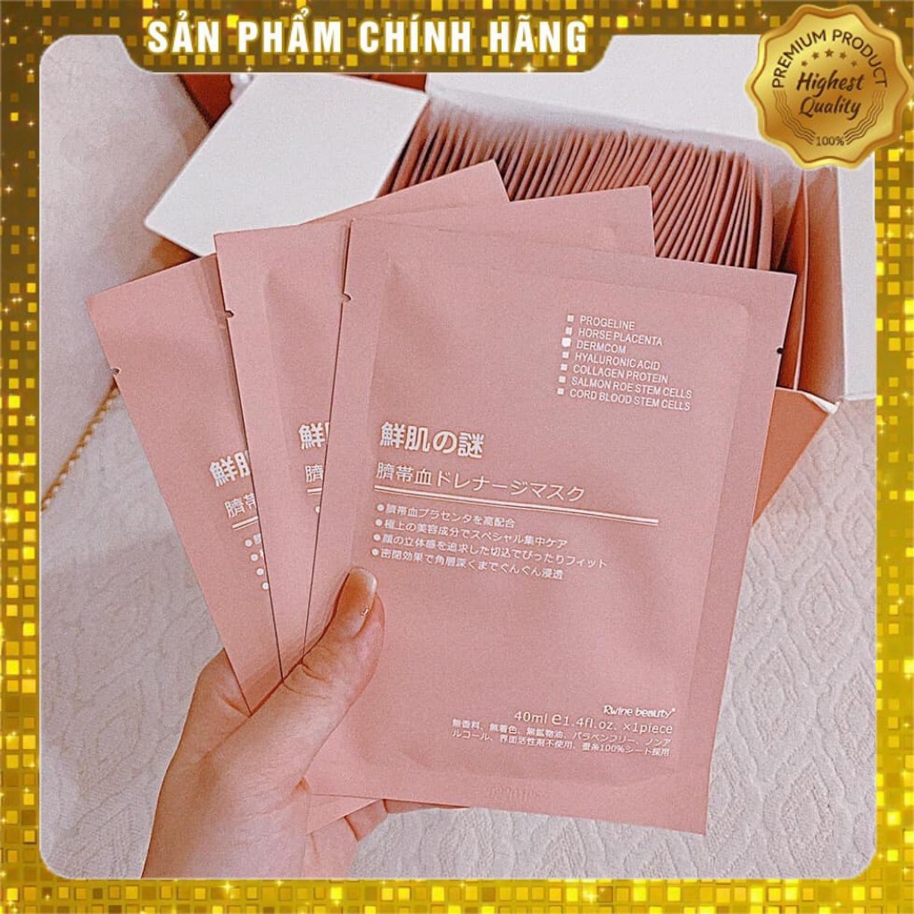 Mặt nạ nhau thai cuống rốn Rwine Beauty Stem Cell Placenta Mask 50 miếng | BigBuy360 - bigbuy360.vn