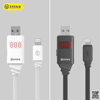 Cáp sạc lightning thông minh tự ngắt titan ci07 - hàng chính hãng
