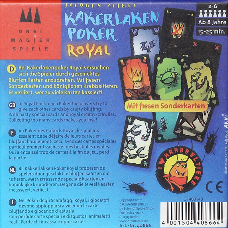 Royal Cards Game Kaker Laken Poker Bộ thẻ bài trò chơi Poker vui nhộn độc đáo