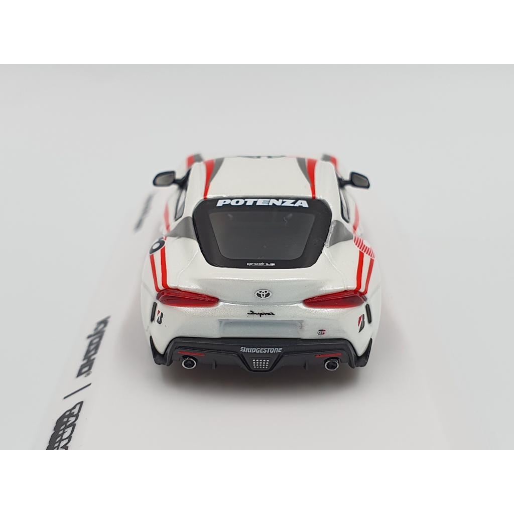 Xe Mô Hình Toyota GR Supra CUSCO 1:64 Tarmac Works/Kyosho (Trắng)