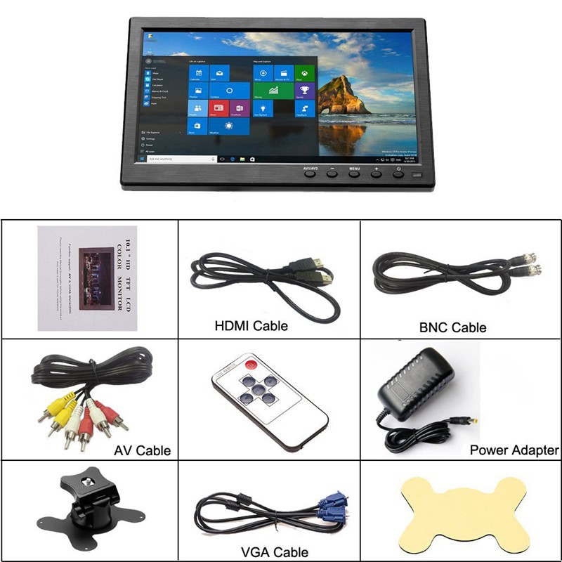 Màn hình 10.1 Inch Lcd HDMI + VGA + AV cho máy tính | BigBuy360 - bigbuy360.vn