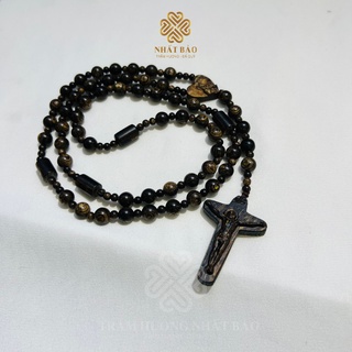 Chuỗi Mân Côi 50 Hạt Trầm Hưong Sánh Chìm 8mm - Nhất Bảo Trầm Hương & Đá Phong Thủy