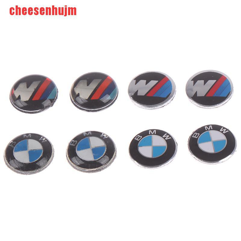 Bộ 2 Miếng Dán Logo 11mm Trang Trí Chìa Khóa Xe Hơi Bmw