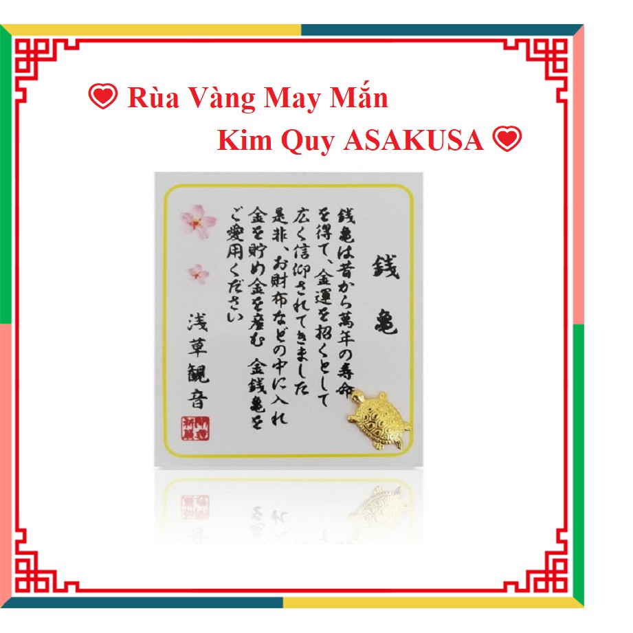 Rùa Vàng May Mắn | Kim Quy ASAKUSA vật phẩm phong thủy trong ví, ốp điện thoại để tiền vào như nước, giàu có, may mắn | BigBuy360 - bigbuy360.vn