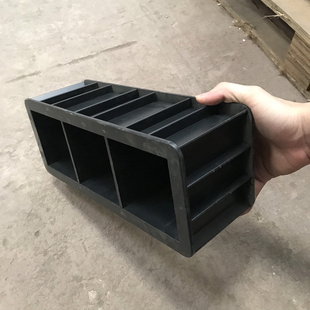 Khuôn bê tông lập phương 100x100x100mm bằng nhựa ABS cao cấp màu đen siêu bền