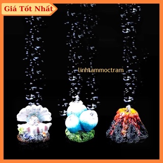 Mô hình bong bóng san hô núi lửa vỏ ngọc trai trang trí bể cá phụ kiện thiết bị bể cá