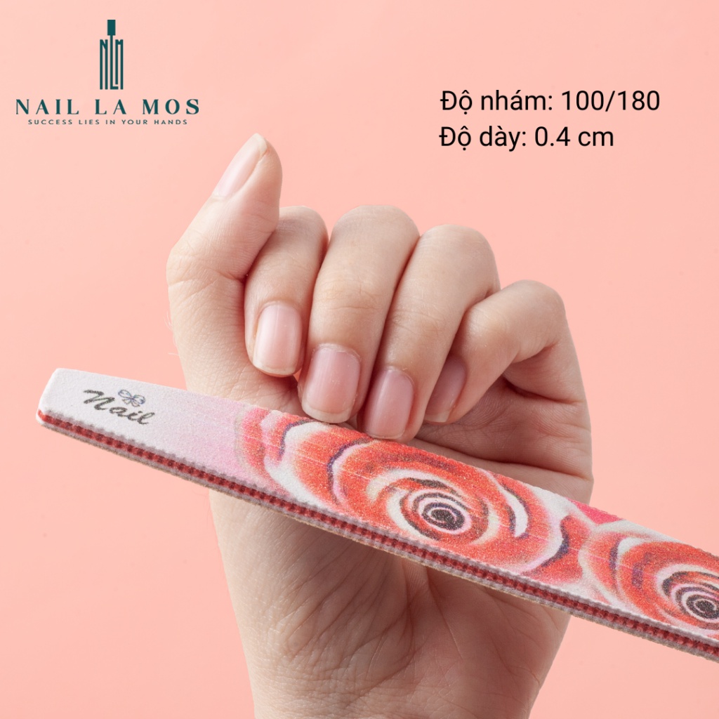 Set 6 chiếc dũa móng hình bán nguyệt Lime Set - loại dày đủ màu chuyên dụng ngành nail