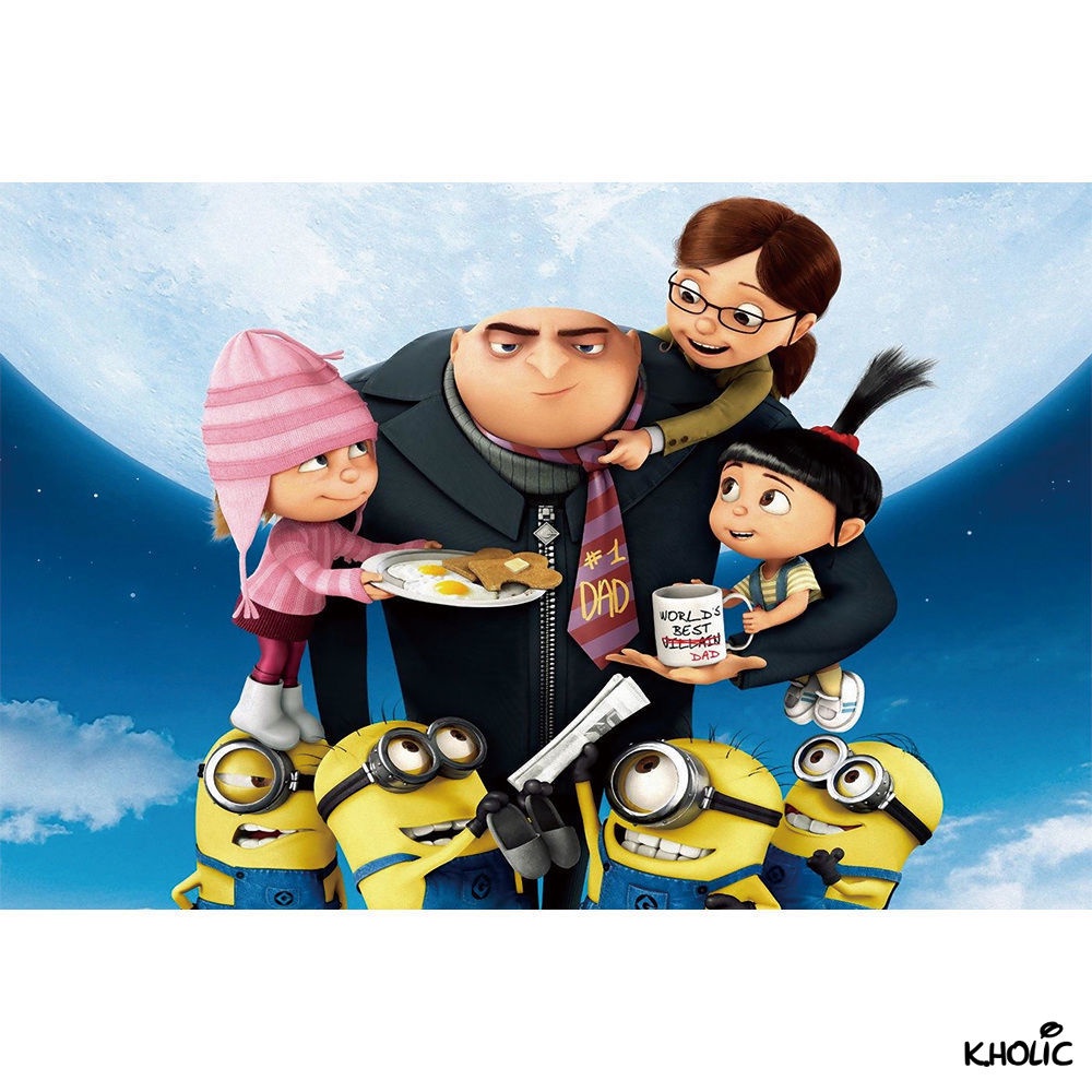 Minions, trò chơi ghép hình bằng gỗ, 300/520/1000 miếng xếp hình anime, đồ chơi phát triển