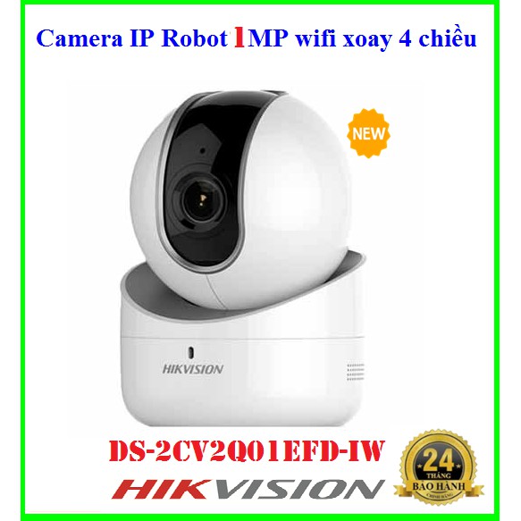 Camera IP Robot 1MP wifi xoay 4 chiều HIKVISION DS-2CV2Q01EFD-IW, hỗ trợ xem qua điện thoại, máy tính,...