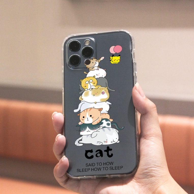 Ốp lưng iphone 6, 6s plus, 7 8 Plus, X, XS, XR, XSMAX, 11, 12, 13 PROMAX TRONG SUỐT PHI HÀNH GIA VÀ MÈO PKVN