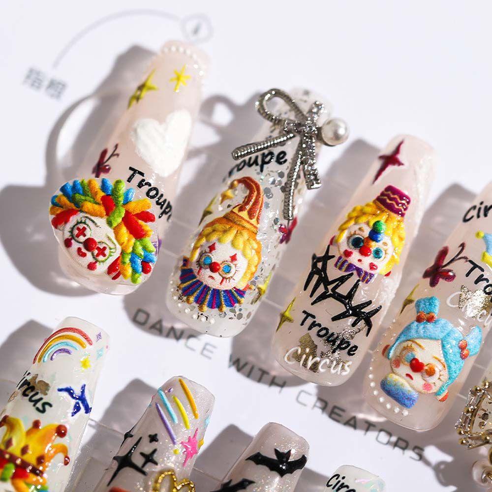 Miếng Dán Trang Trí Móng Tay Tự Dính Hình Mèo Kitty Dễ Thương