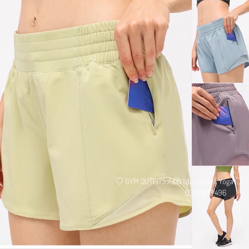 Quần Đùi Thể Thao Lululemon Hotty Hot High Rise Short 4" - Quần Đùi Tập Gym Yoga Cao Cấp