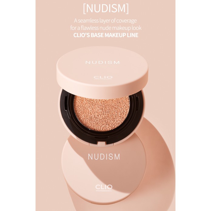 [MUA 1 TẶNG 1] Phấn Nước Clio Nudism Velvetwear Cushion SPF 50+ PA+++ | Thế Giới Skin Care