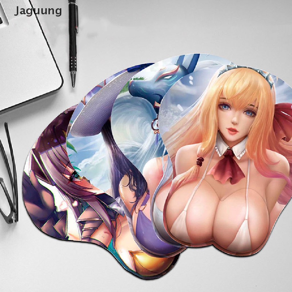 Miếng lót chuột kê cổ tay bằng silicon thiết kế hình nhân vật anime 3D gợi cảm