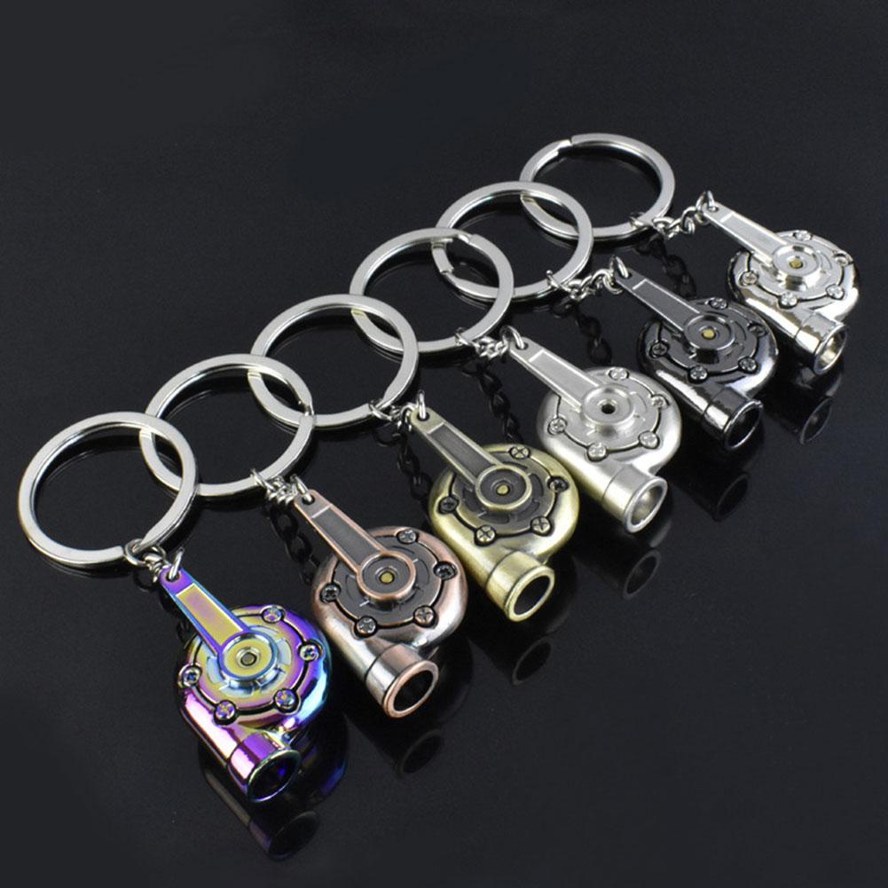 MG Auto Car Turbo Sleeve Turbo Keychain Spinning Turbine Key Chain Ring Keyring