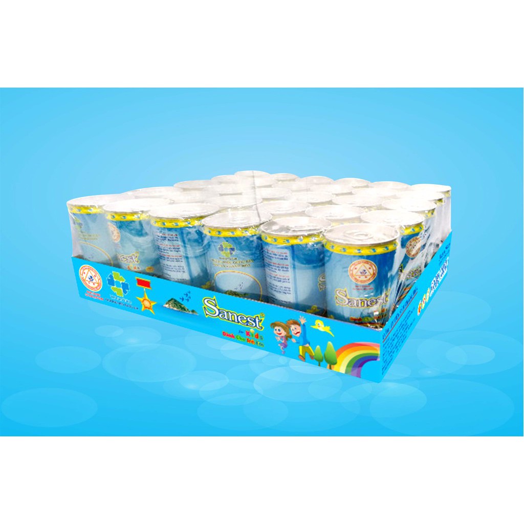 Combo 30 lon yến sào khánh hoà Sanest kids dành cho trẻ em 70ml*30 lon