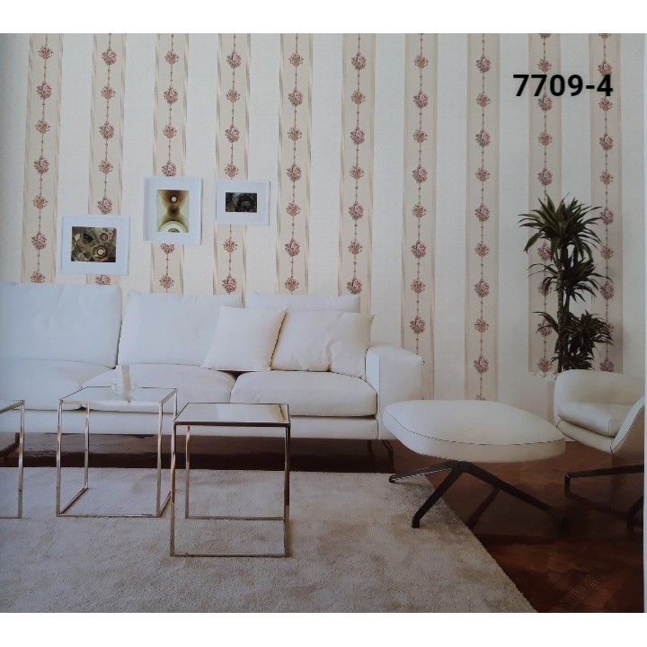 Giấy Dán Tường Hàn Quốc FLORIA Decor phòng ngủ, phòng khách siêu xinh khổ 1.06 x 15.6 m