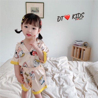 Pijama lụa ĐT bé gái