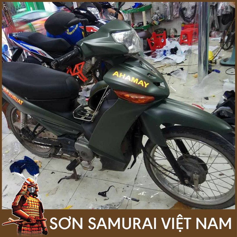 Combo sơn Samurai màu xanh quân đội 142