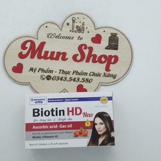 Viên uống Biotin HD new - Cho mái tóc khỏe và làn da đẹp