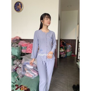 Đồ phật tử - đồ lam đi chùa, cổ tròn thun