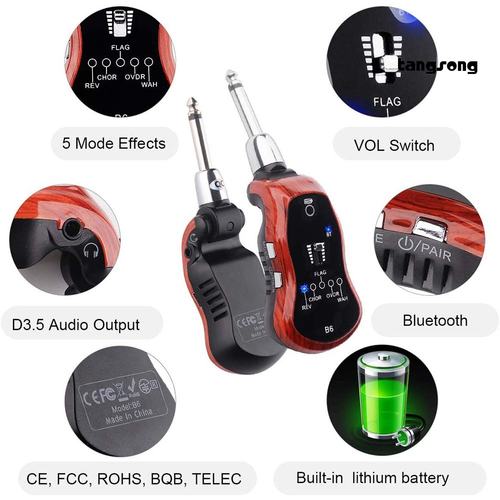 Bộ Khuếch Đại Âm Thanh Đàn Guitar Điện B6 Kết Nối Bluetooth Với 5 Hiệu Ứng