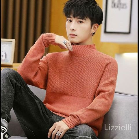 Áo Sweater Dệt Kim Cổ Lọ Phối Nhung Dày Thiết Kế Trẻ Trung Cho Nam | BigBuy360 - bigbuy360.vn