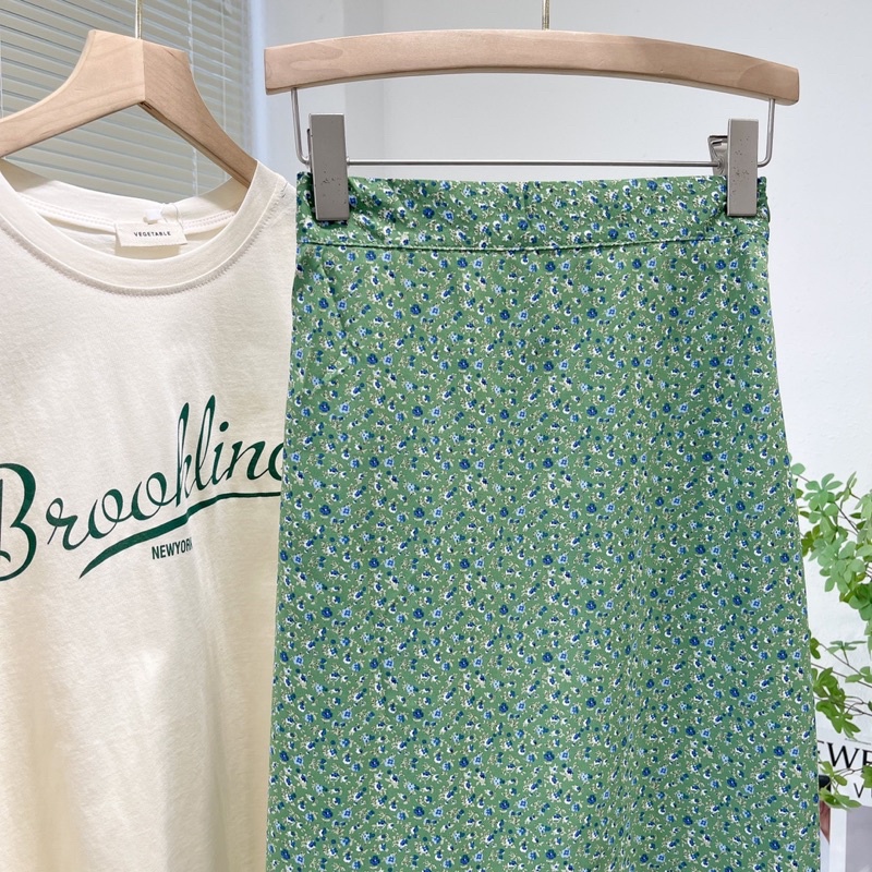 Chân váy hoa nhí xanh lá , The Peace | BigBuy360 - bigbuy360.vn