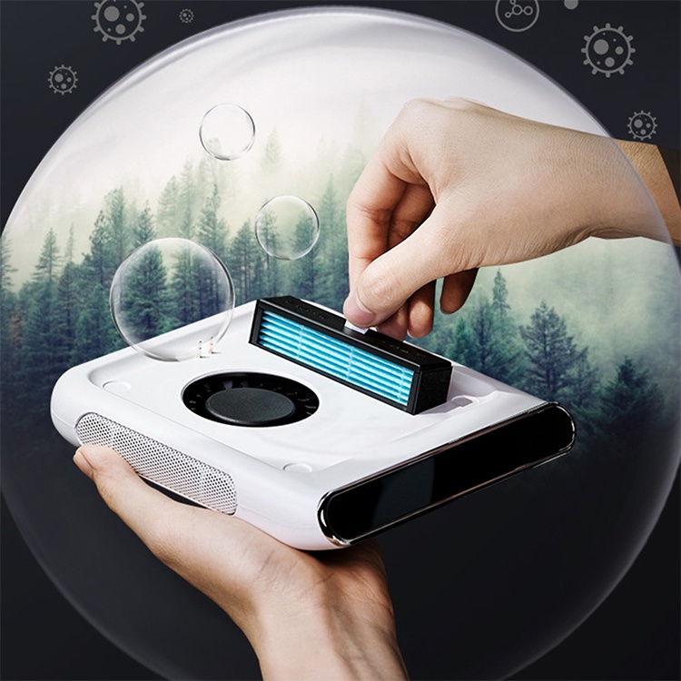 Máy Lọc Không Khí 5V 2.5W Ion Âm Thân Thiện Với Môi Trường Thiết Bị Xe Hơi 3 Chế Độ