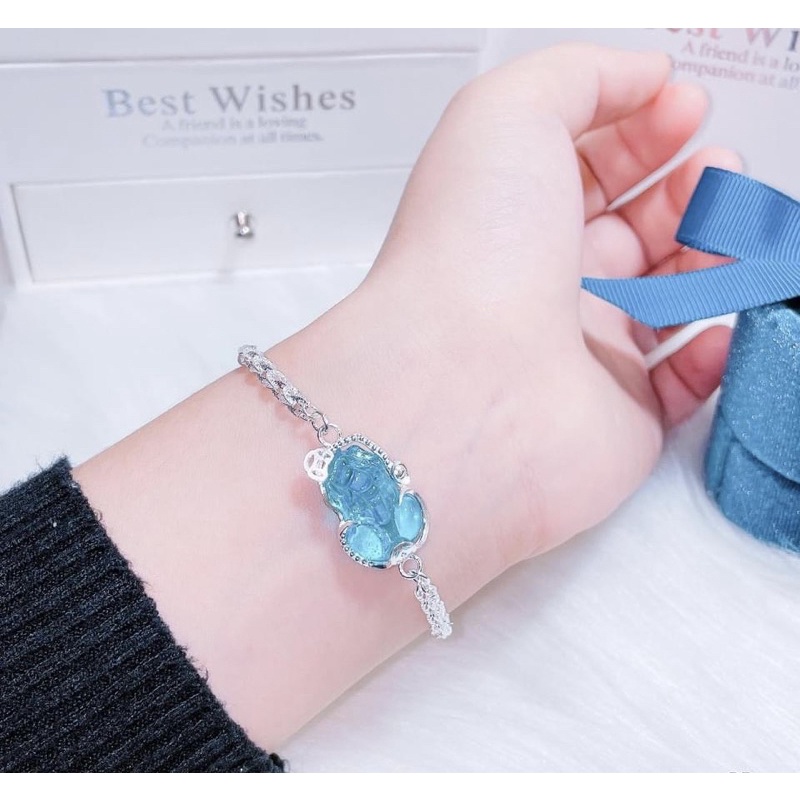 Lắc tay Nghê mix dây phụng bạc, may mắn tài lộc đủ màu phong thuỷ Mainomi Shop Bạc Xinh