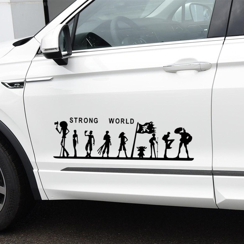 Đề Can Dán Trang Trí Xe Hơi / Mô Tô Phản Quang Hình Roronoa Zoro Tony Chopper One Piece