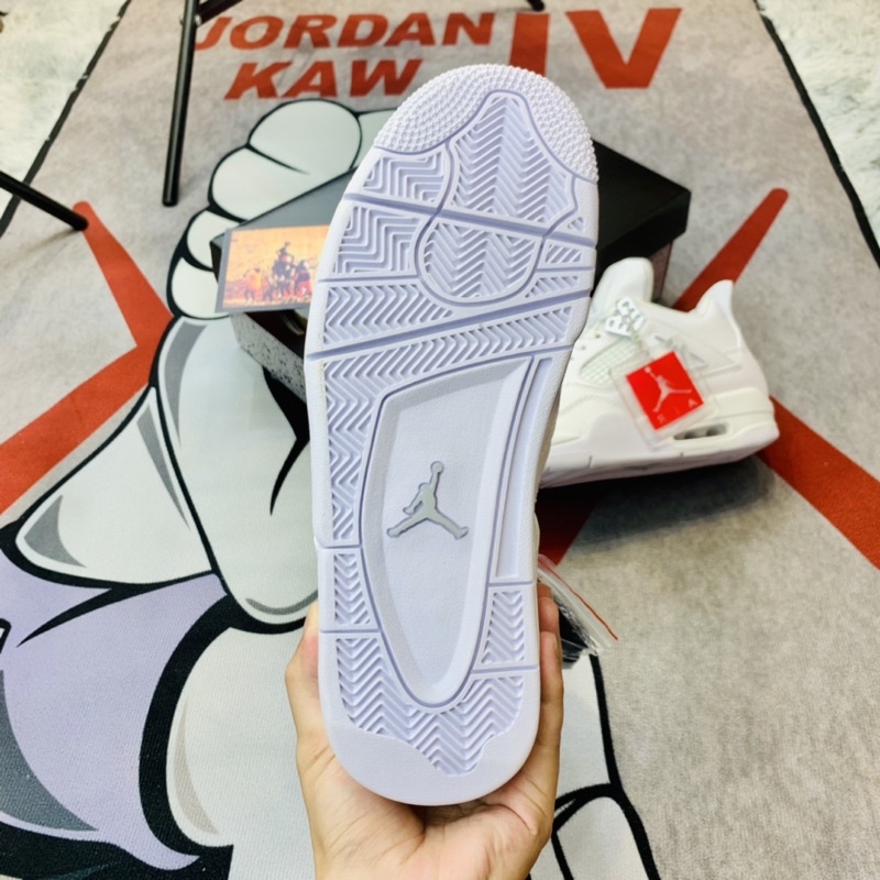 Giày thể thao sneaker cổ thấp Air Jordan 4 AJ4 Pure Money Hàng SC