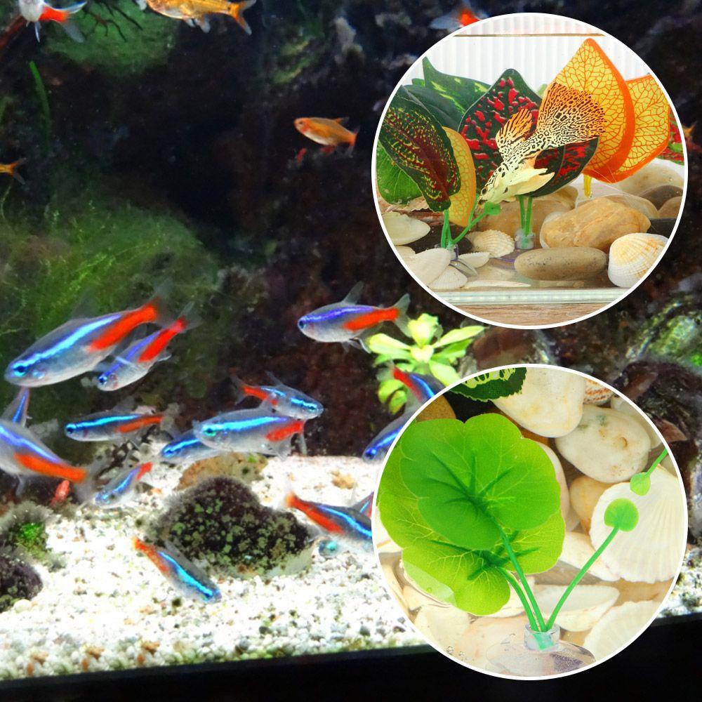 SUENIN Lá Cây Nhân Tạo Trang Trí Bể Cá